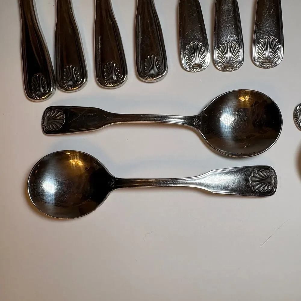 World Tableware COQUILLE Stainless 24 Pc WT Shell Taiwan Flatware Set